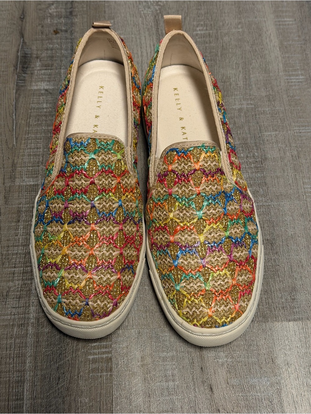 Kelly & Katie Lenna Multicolor Woven Slip-On Sneakers